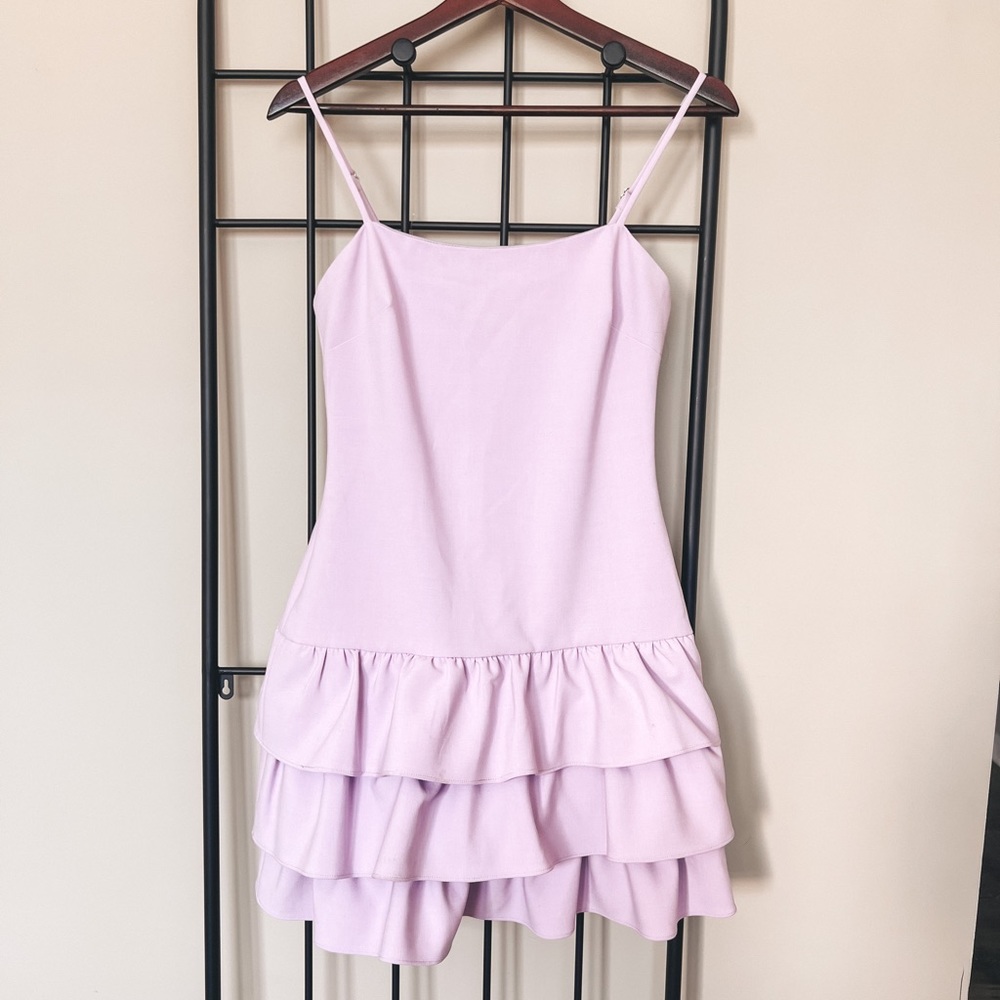 Likely Lavender Ruffle Mini Dress Sz 0
